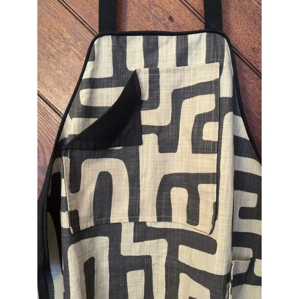Home Right Online Bib Apron Craft Vendor Yard Sale Geometric Reversible African